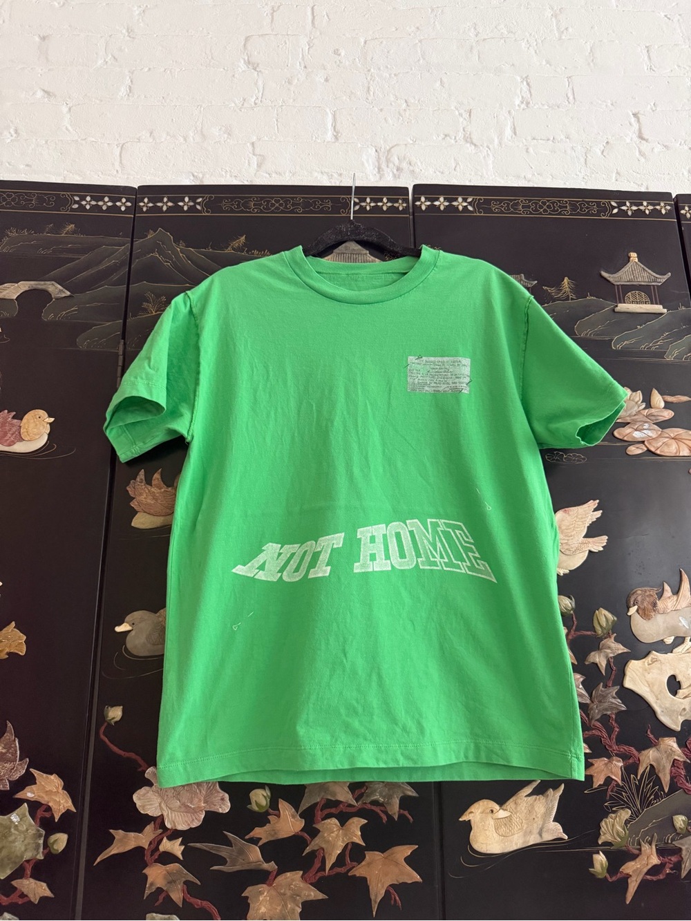 Louis Vuitton x Virgil Ablog Green Graphic 'Not Home' Tee